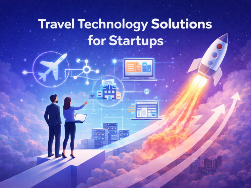 Travel Technology Solutions for Startups Growth Concept
